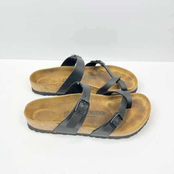 Birkenstock Mayari Sandals US Size 9 EU 40 Black Adjustable Toe Loop Slide Shoe - Picture 7 of 7